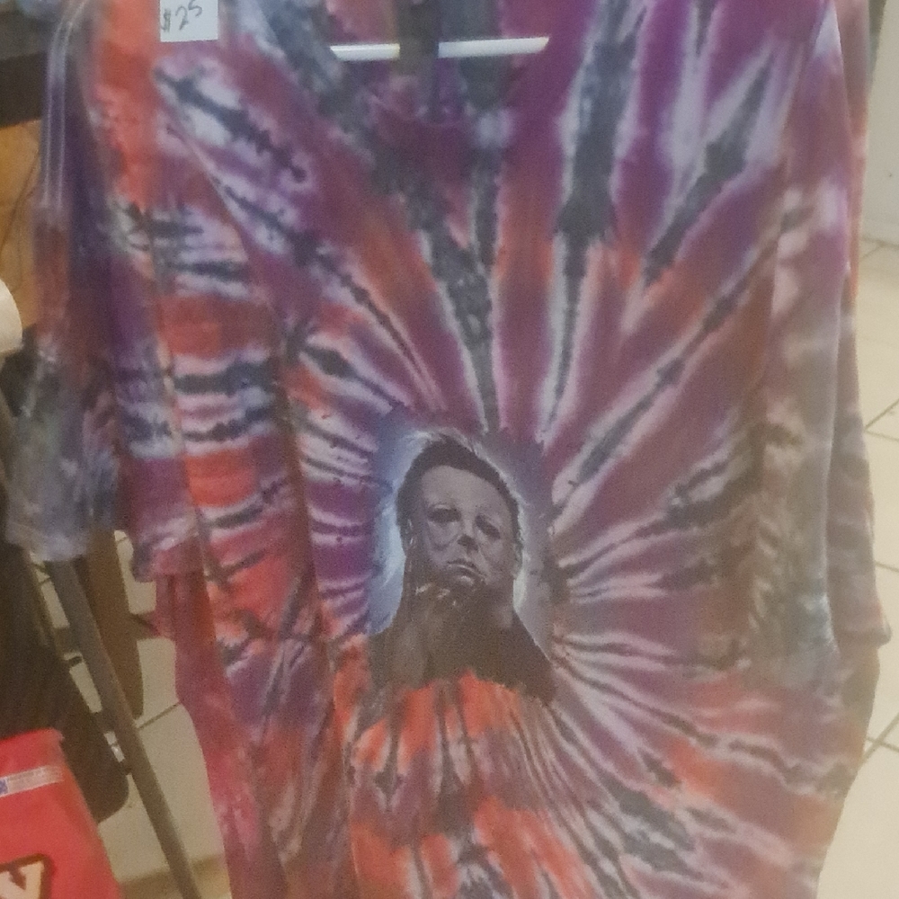 Tie-Dye Graphic Tee - Purple and Orange